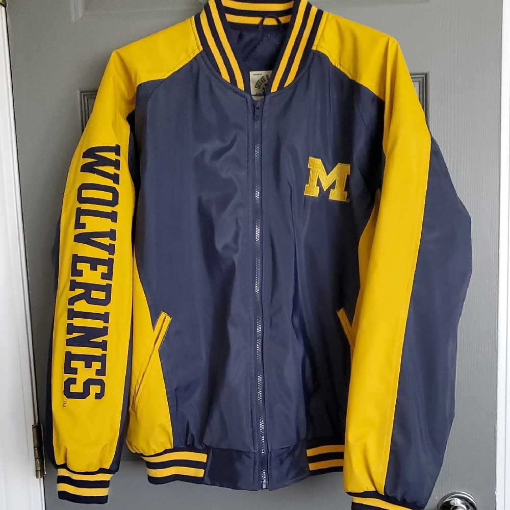 Wolverines Varsity Jacket in Yellow and Blue